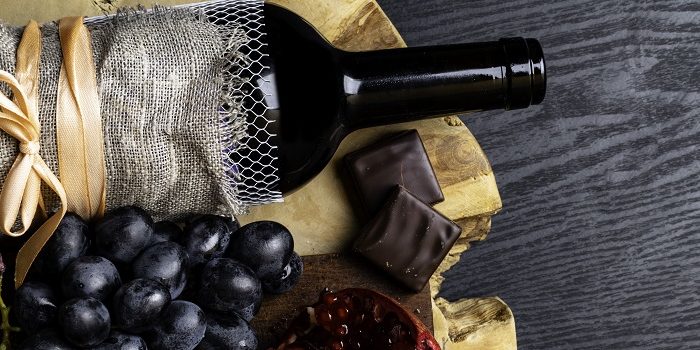 Foods containing iron and resveratrol, Healthy eating concept