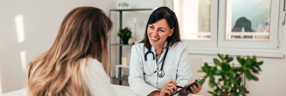 Doctor with patient